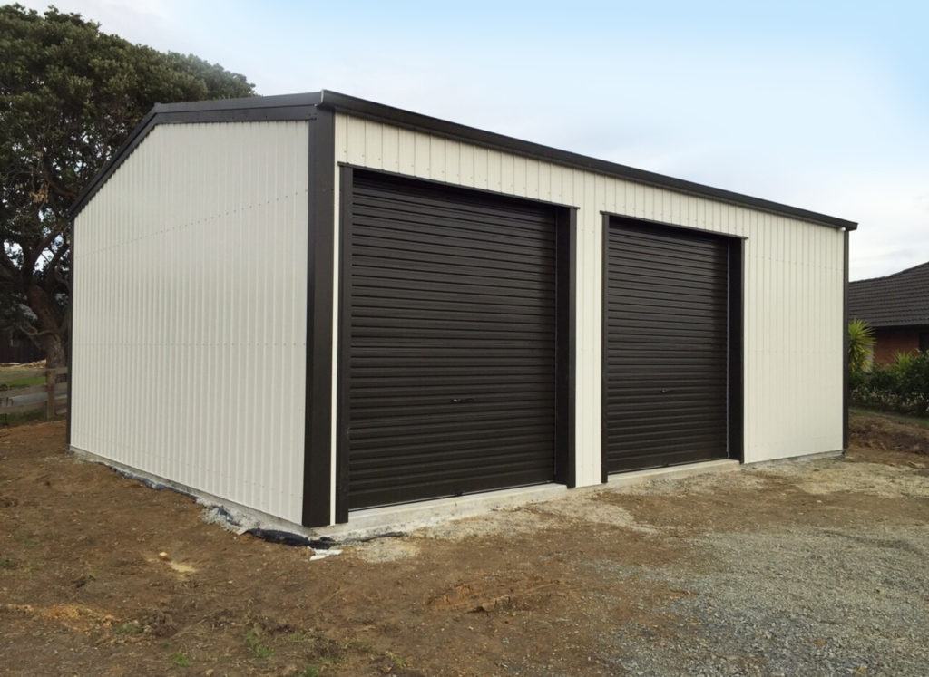 two bay storage and garage shed by kiwispan
