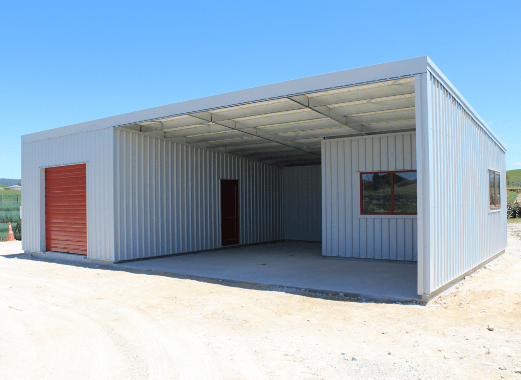 steel frame shed designed and built by kiwispan