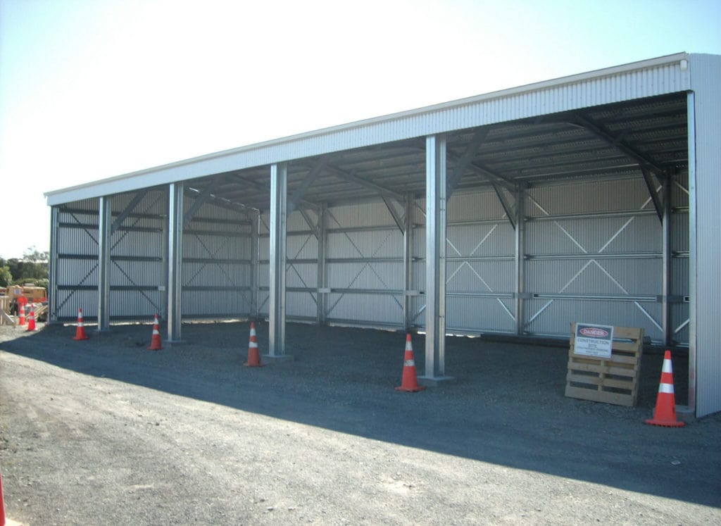large open sided farm and rural storage shed by kiwispan