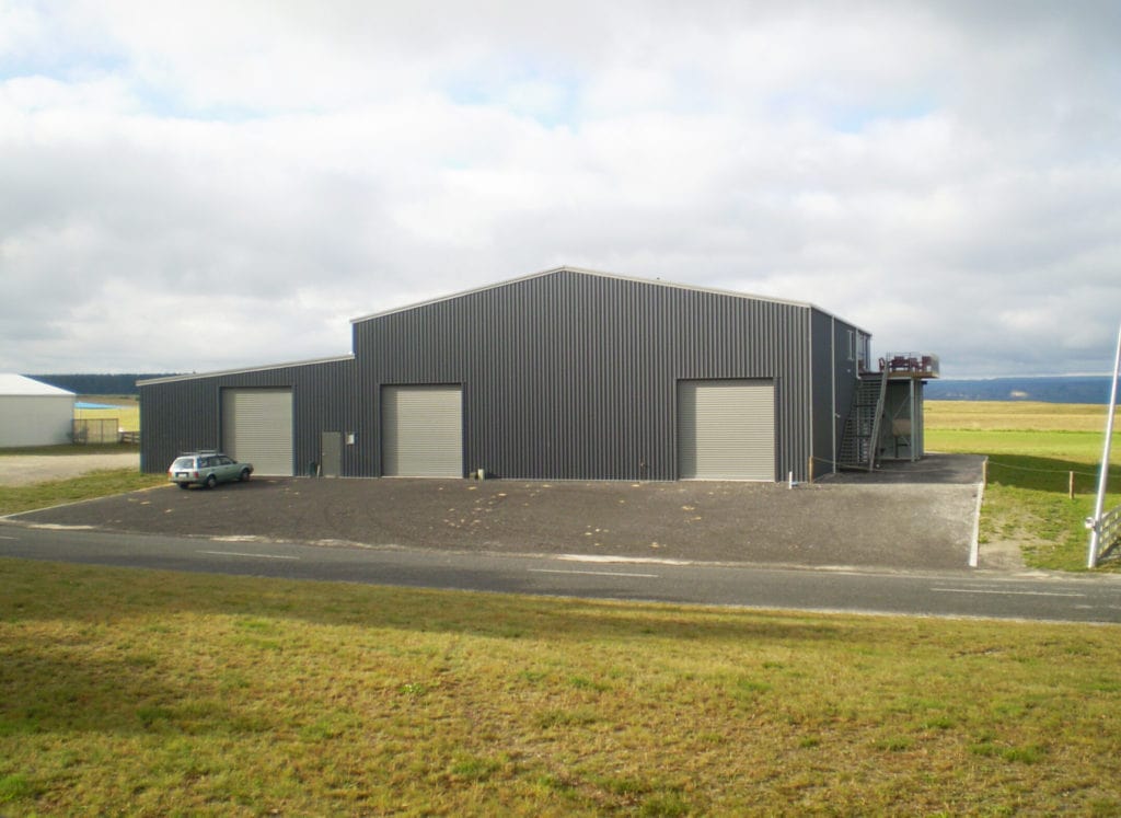 large kiwispan built hangar shed building