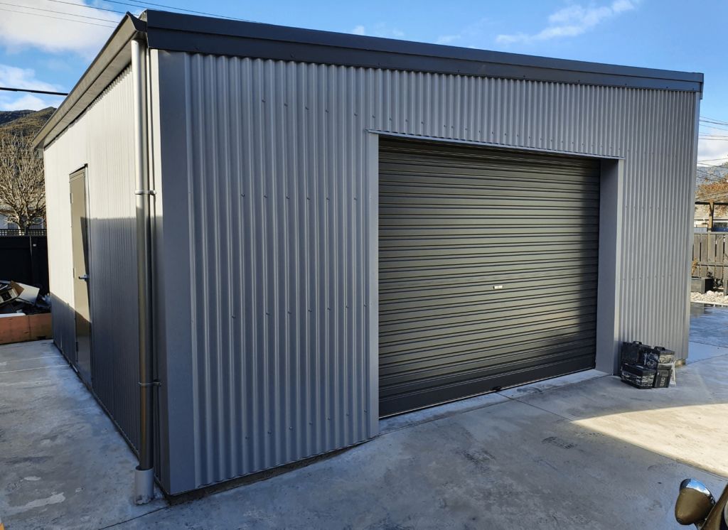 small one bay steel garage shed