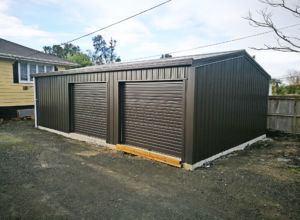 design a custom garage shed design with kiwispan