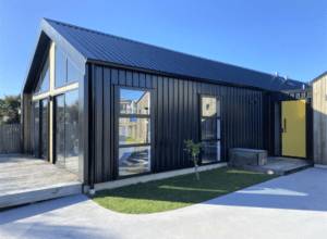 small steel shed home built by kiwispan