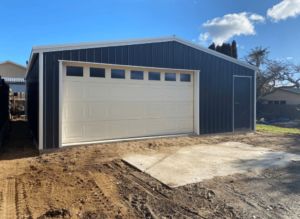garage shed with custom design by kiwispan