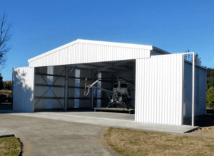 steel aircraft hangar shed building by kiwispan