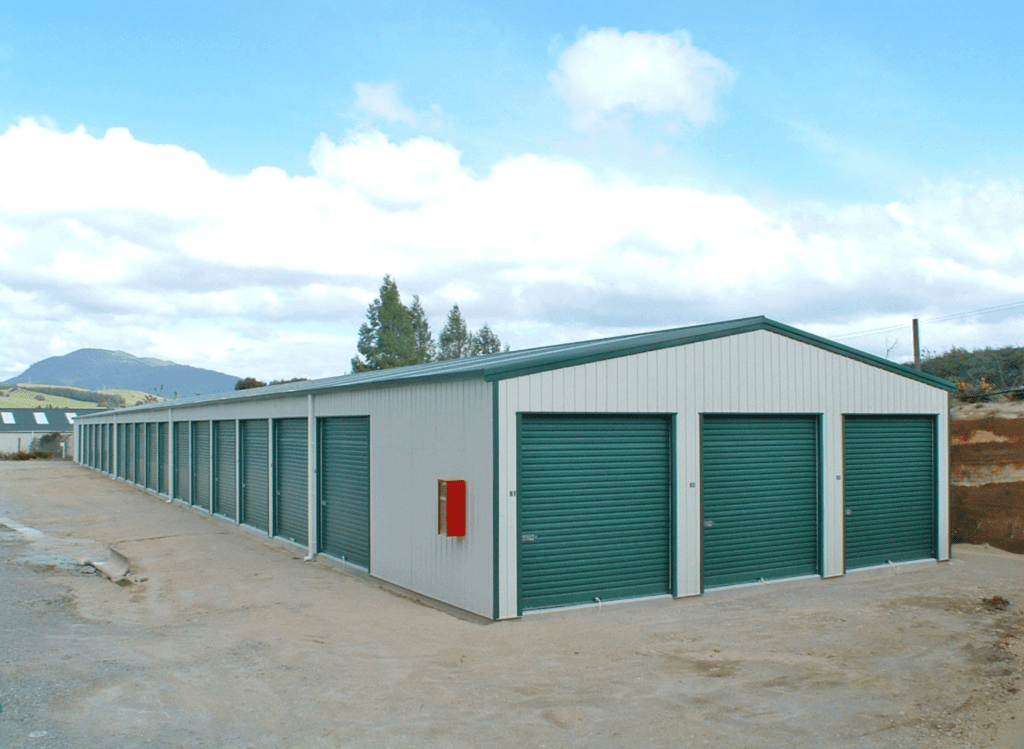 large scale commercial steel storage unit building