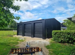 black three bay lifestyle storage shed by kiwispan