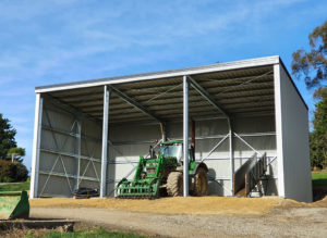 kiwispan metal farm shed for tractor
