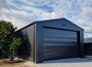 steel garage shed building by kiwispan