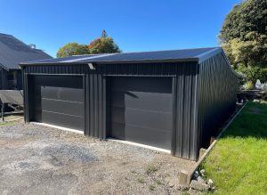 black steel garage workshop by kiwispan