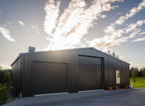 kiwispan large steel storage shed by rotorua