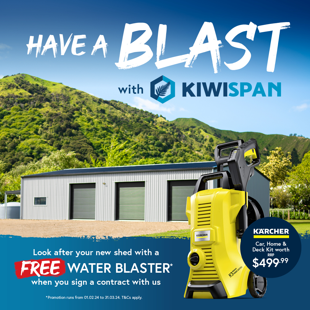 free water blaster with your shed