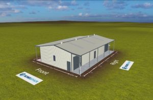 3D builder mock-up for commercial building - KiwiSpan grey roof