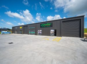 Commercial steel shed for Signature Homes