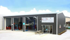 new commercial steel shed building with KiwiSpan