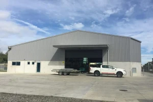 design and build steel industrial workshop shed by kiwispan